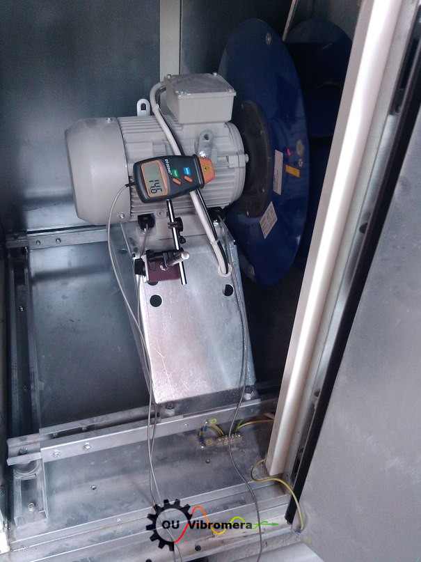 Risultato finale dell'equilibratura dei ventilatori che mostra livelli di vibrazione ridotti